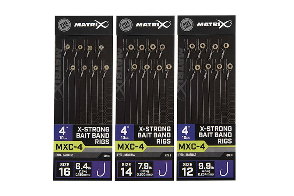 MATRIX MXC-4 X-STRONG BAIT BAND RIGS 10CM (4")
